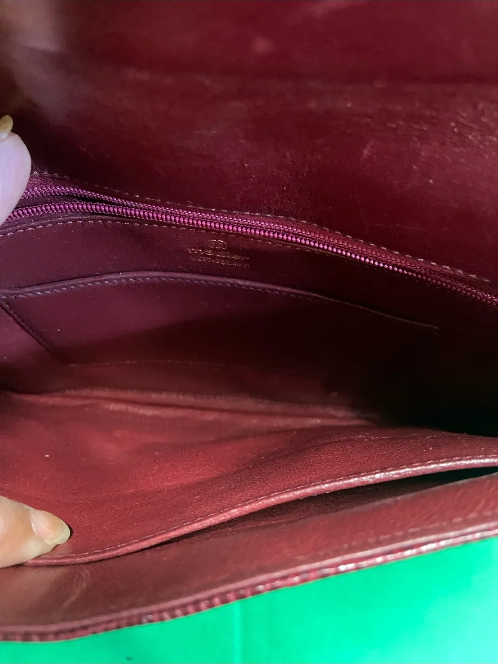 Vintage Madler Burgundy Snakeskin Bag